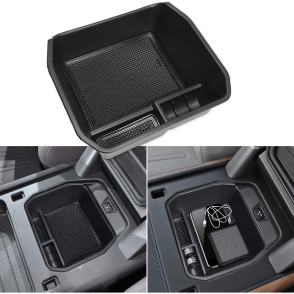 7Cylinder Center Console Organizer Tray – For 2020–2023 Land Rover Defender 90/110 – Black ABS