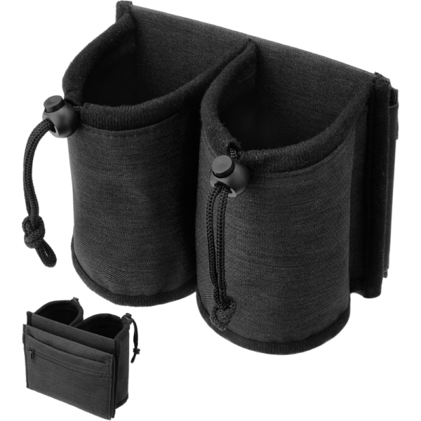 7Cylinder Travel Luggage Cup Holder Attachment – Portable Beverage Carrier – Black