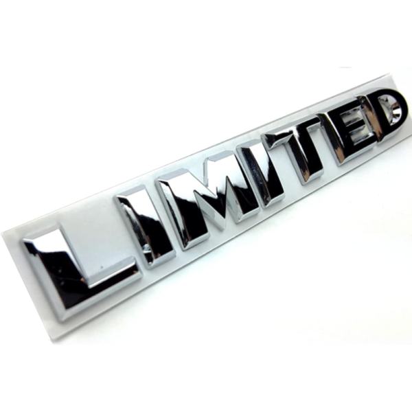 7Cylinder 3D Metal "Limited" Emblem Badge – Chrome Aluminum Alloy – Universal Adhesive Decal