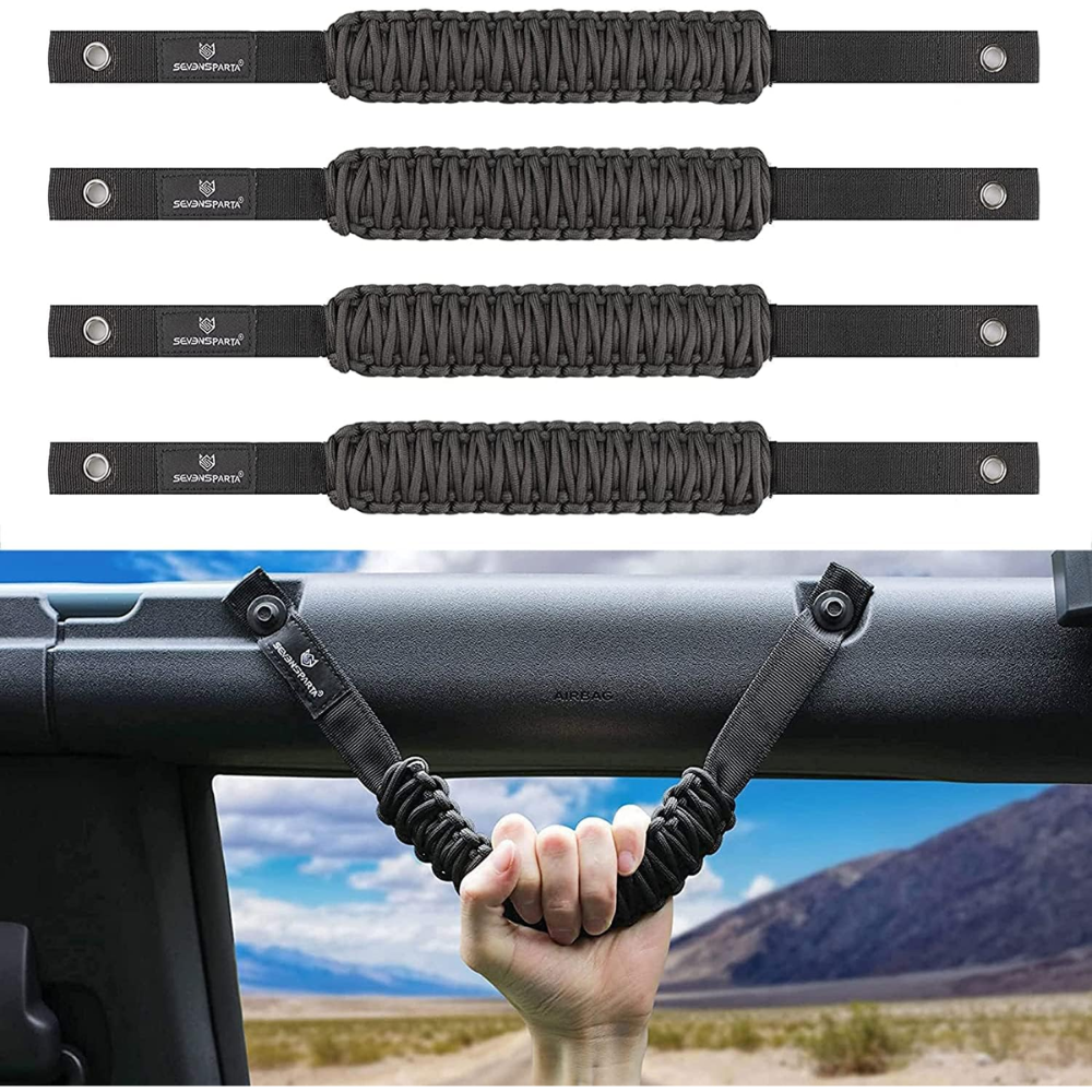 7Cylinder Ford Bronco Roll Bar Grab Handles – 4-Pack – Paracord Grip
