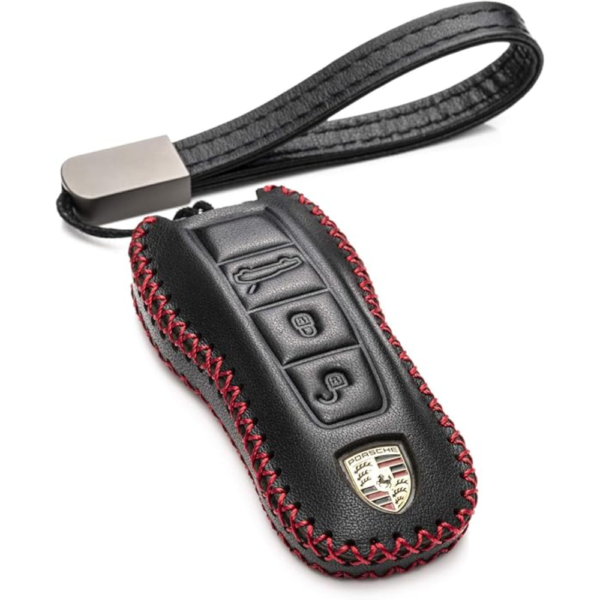 7Cylinder Porsche Smart Key Case – Genuine Leather – Black