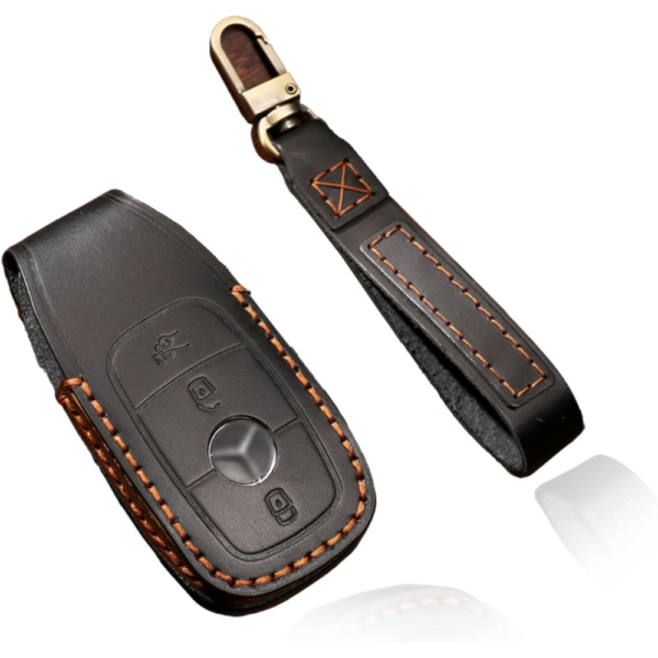 7Cylinder Mercedes-Benz Smart Key Case – Genuine Leather – Black