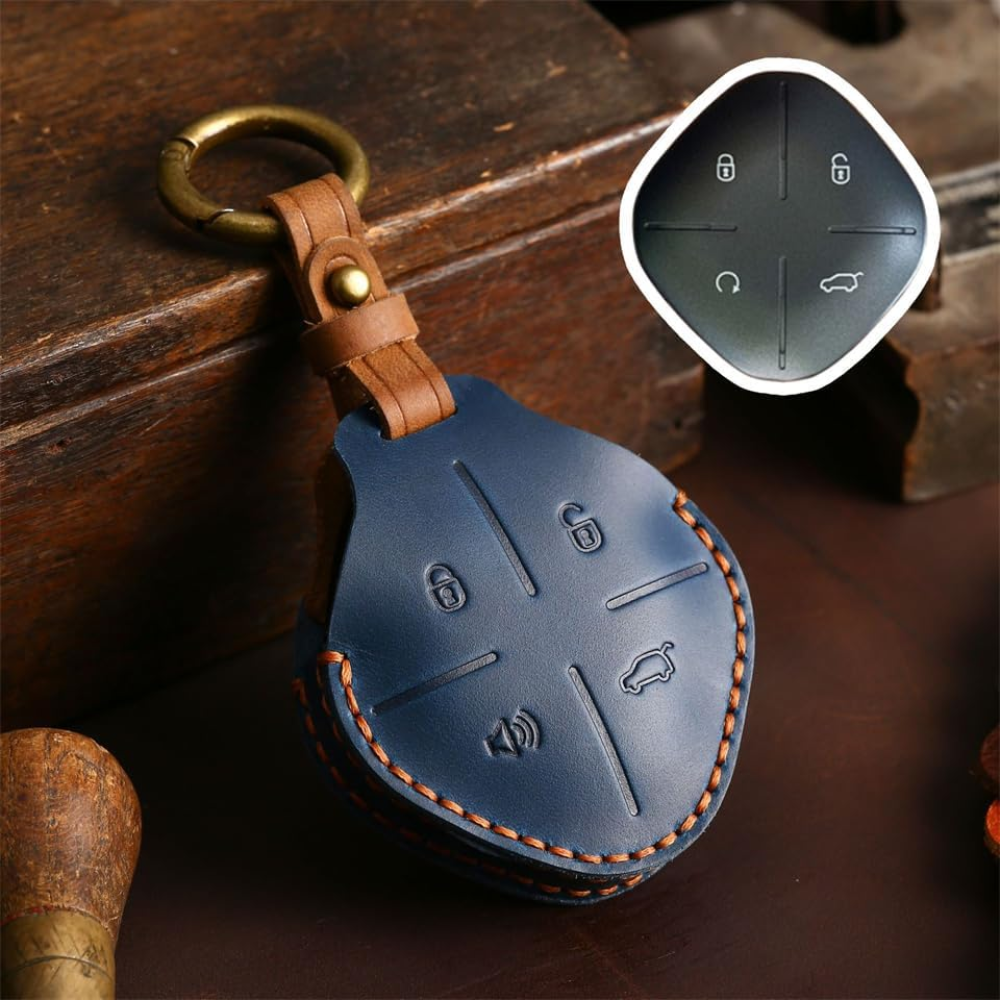 7Cylinder Jetour Smart Key Case – Genuine Leather – Black - Image 7