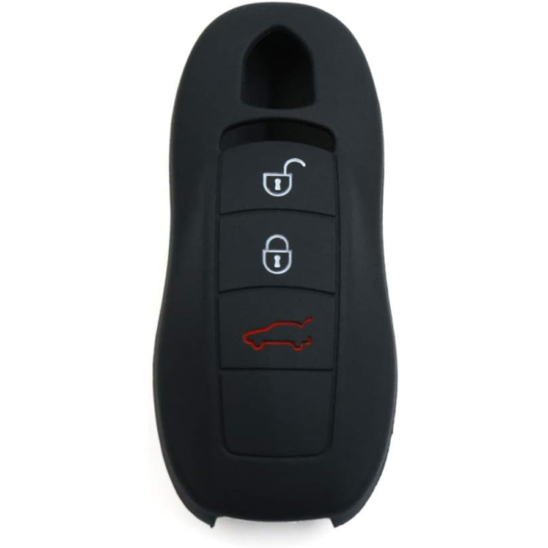 7Cylinder Porsche Silicone Key Case – Keyless Entry Protector – Black