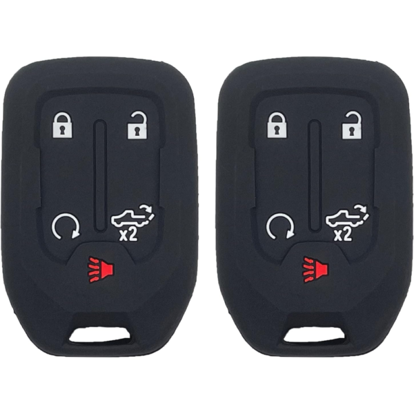 7Cylinder Chevy/GMC Silicone Key Case – 5-Button Protector – Black