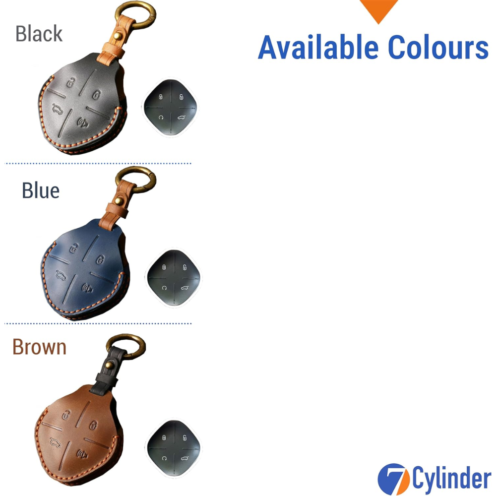 7Cylinder Jetour Smart Key Case – Genuine Leather – Black - Image 5