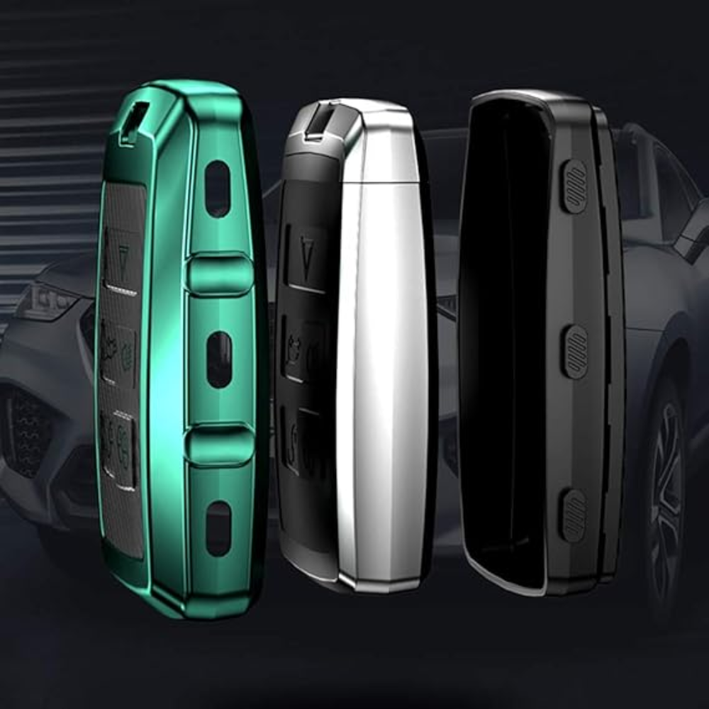 7Cylinder Land Rover Key Fob Cover – Carbon Fiber Style – Silver/Black - Image 4
