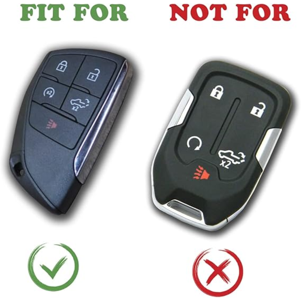7Cylinder Chevy/GMC Silicone Key Case – 5-Button Protector – Black/Red - Image 2