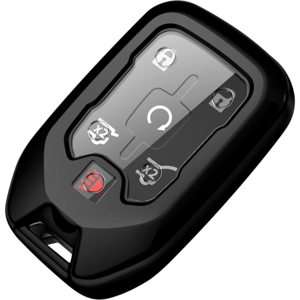 7Cylinder Chevrolet/GMC Key Fob Cover – Premium Soft TPU – Black