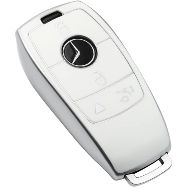 7Cylinder Mercedes-Benz Key Fob Cover – Special Soft TPU – White