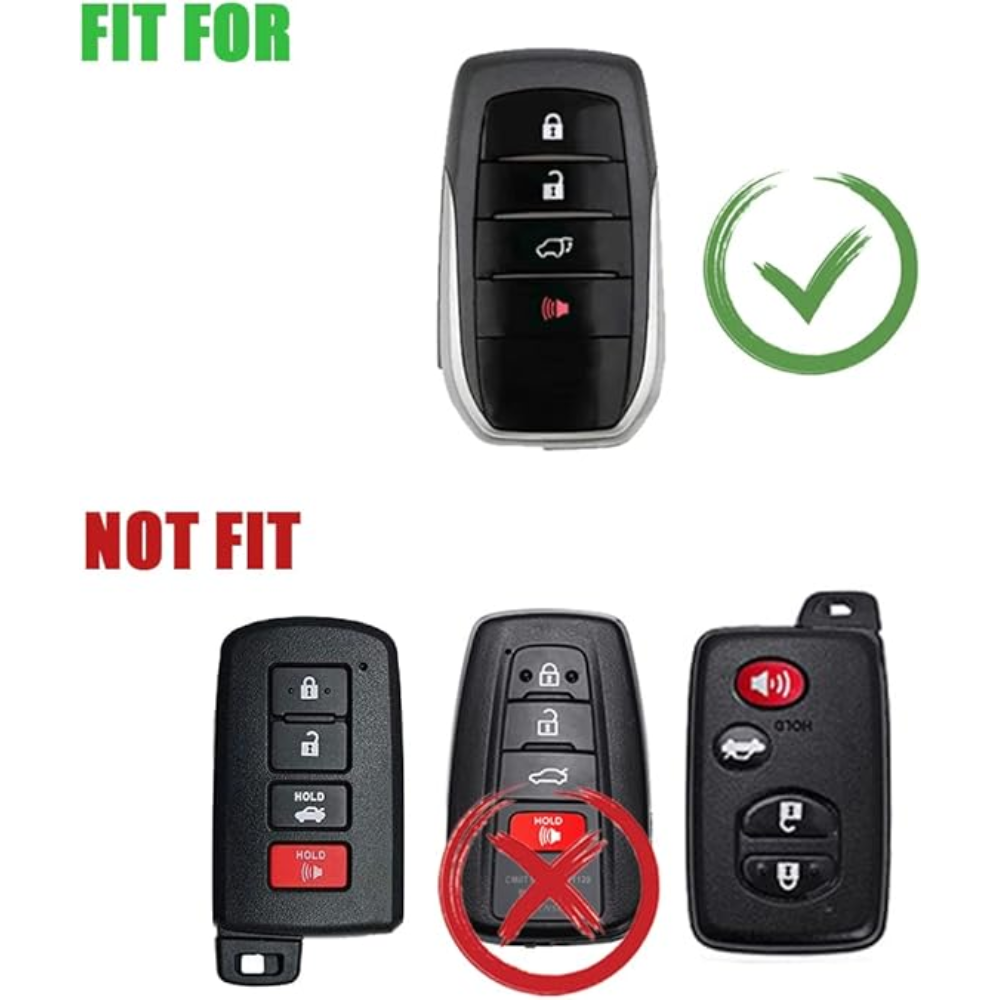 7Cylinder Toyota Zinc Alloy Key Case – Carbon Fiber Pattern – Gunmetal - Image 2