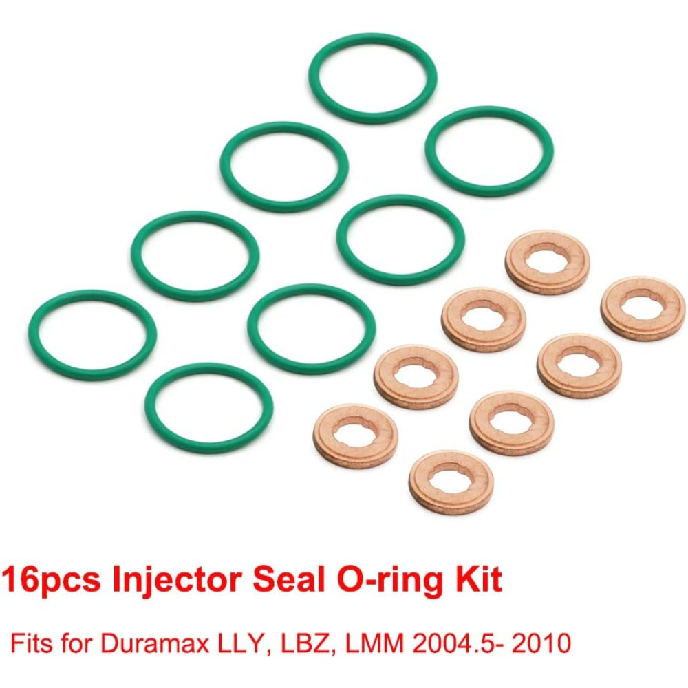 7Cylinder Injector O-Ring Seal Kit – For 2004.5–2010 Duramax LLY/LBZ/LMM – 16-Piece Set - Image 2
