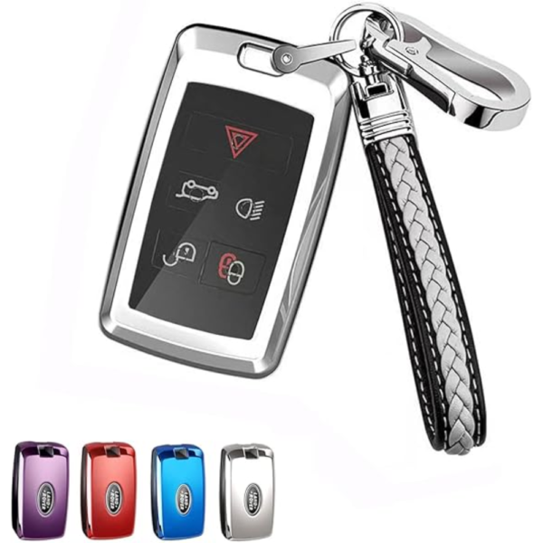7Cylinder Land Rover Key Fob Cover – TPU Soft Protector-Silver