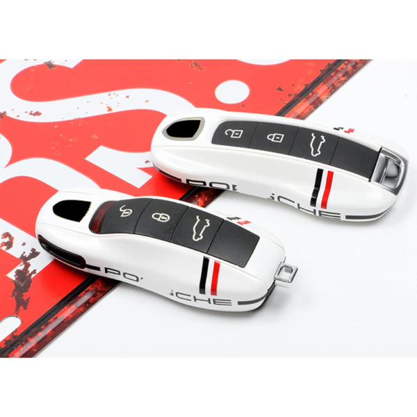 7Cylinder Porsche Key Fob Cover – Hard TPU – White