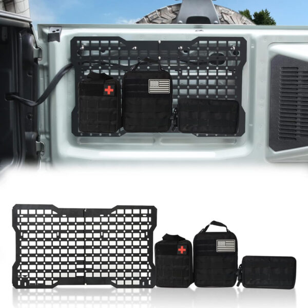 OMU Ford Bronco Tailgate MOLLE Panel with 3 Tactical Pouches - Off-Road Storage Dubai UAE