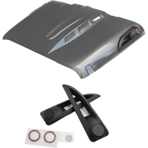 OMU ZGAUTO Avenger Style Hood Vents Jeep Wrangler JK JKU Black - Engine Cooling Dubai UAE