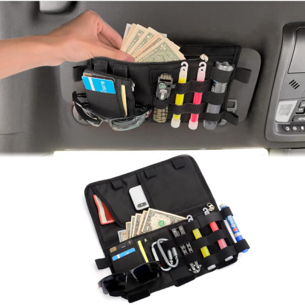 OMU Tactical Car Sun Visor Organizer MOLLE with ID Pouch - Dubai UAE